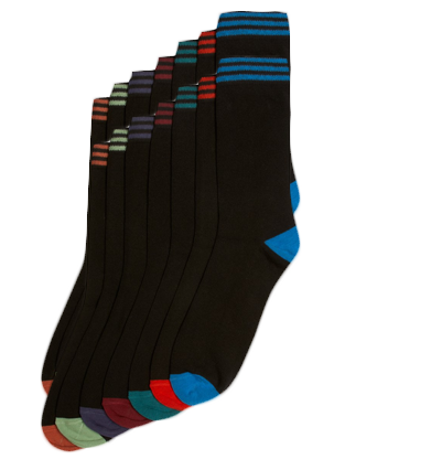 7 pairs of socks